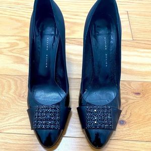 Divide Design Satin Black Heels